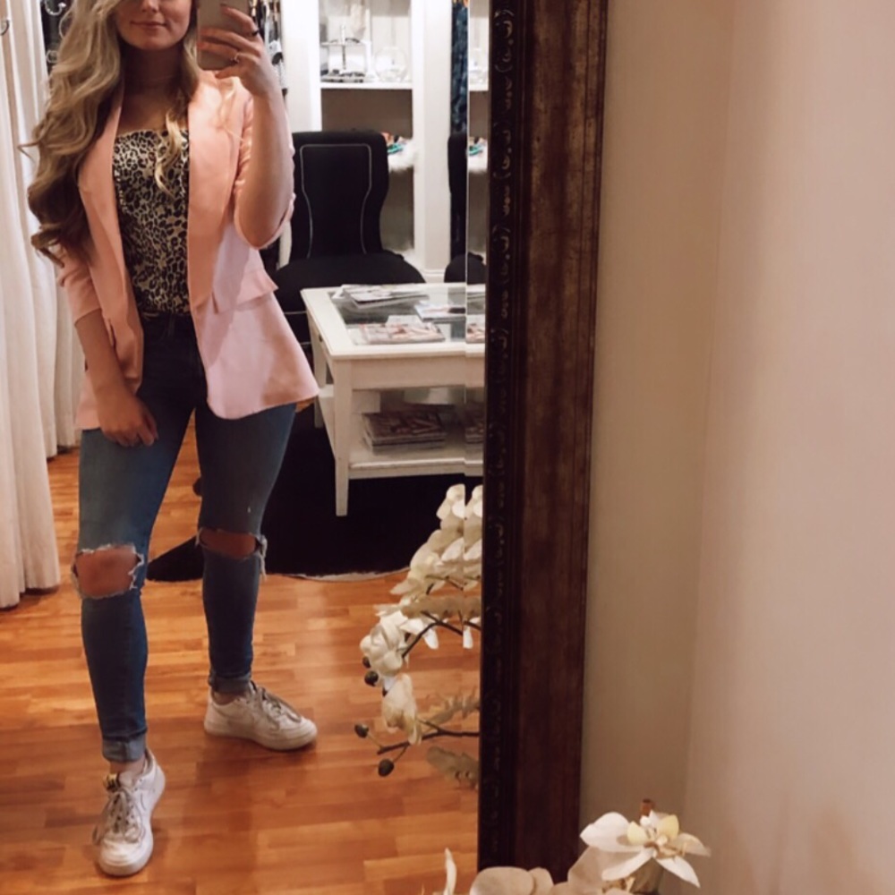 Distressed and knee skinny jeans